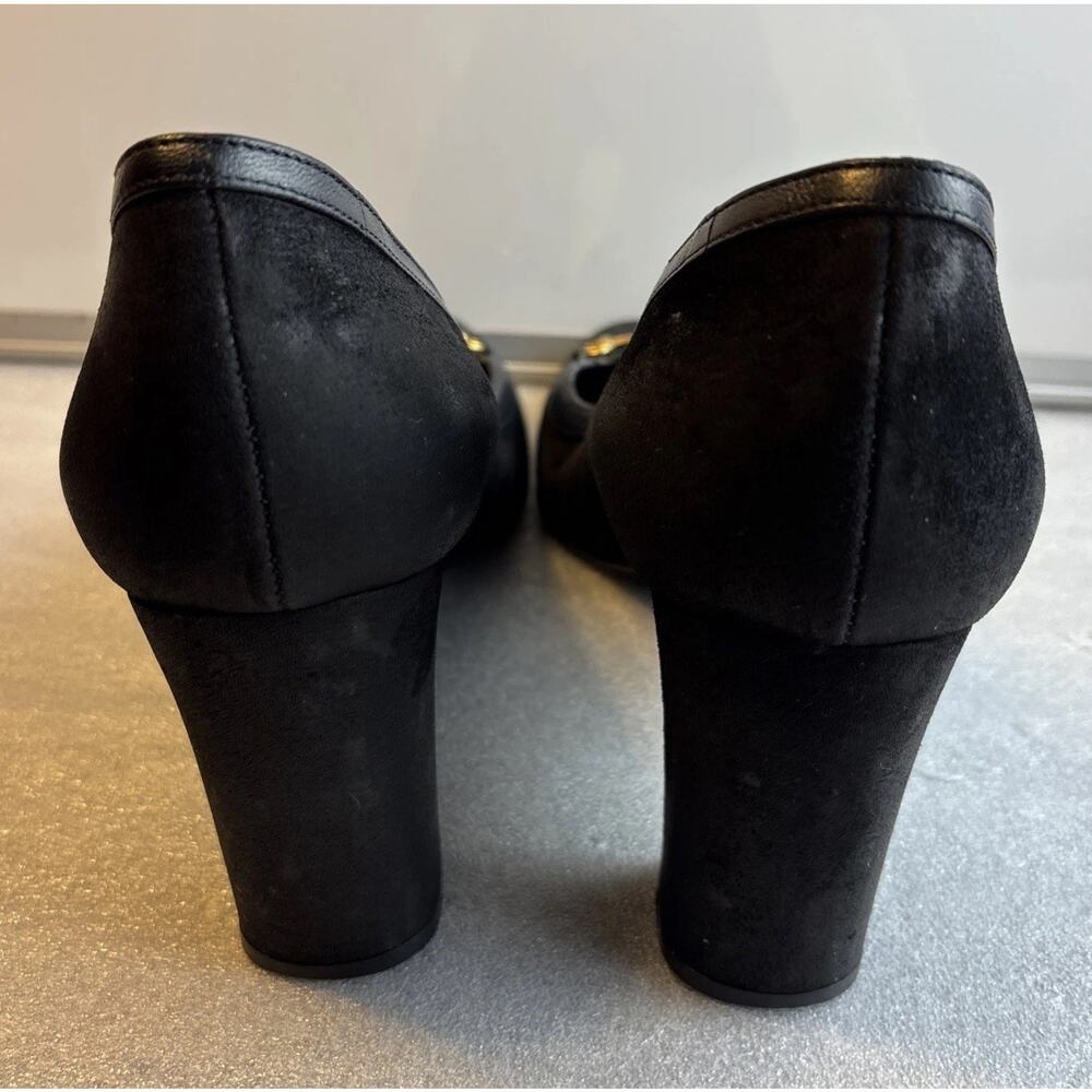 Gucci Womens Size 40.5- US 10.5 Black Horsebit Suede Pumps Classic - Picture 6 of 13